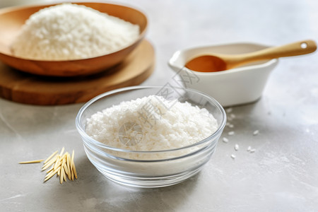 优质面粉健康的大米背景