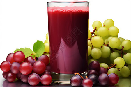 新鲜的葡萄果汁背景图片