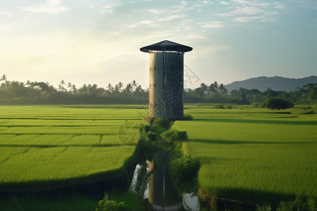 绿色自然的稻田图片