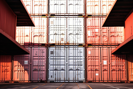 工业港口的集装箱图片