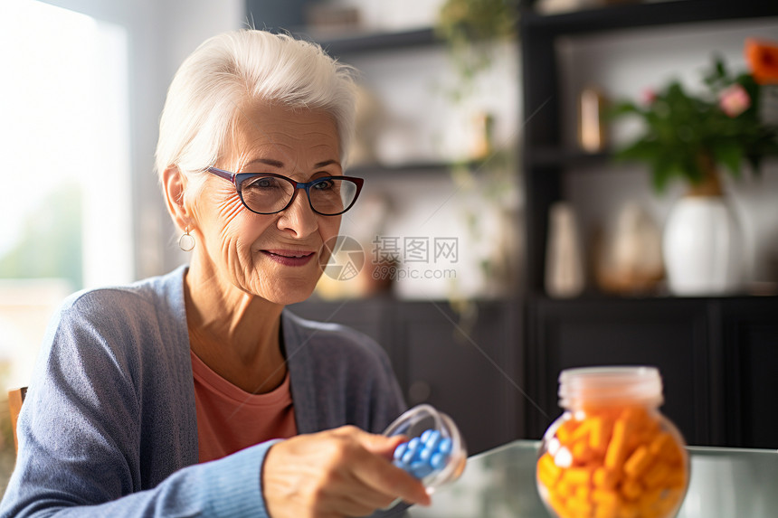 药房年迈的妇女图片