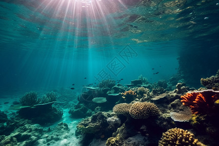 <海底的珊瑚图片