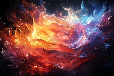 火焰效果艺术字多维流体设计图片