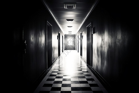 黑色阴影黑色的走廊背景