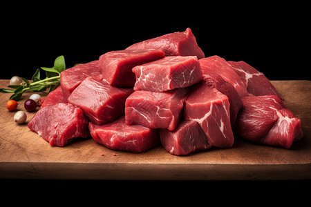 切块的牛肉牛排切块高清图片