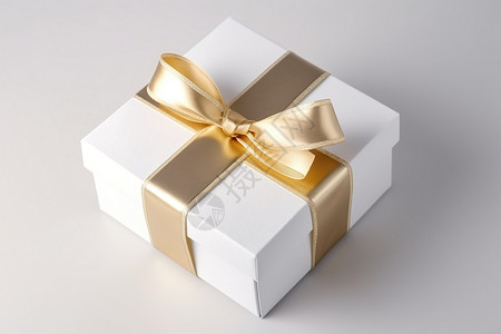 金色惊喜盒子白色背景上的礼物盒子背景