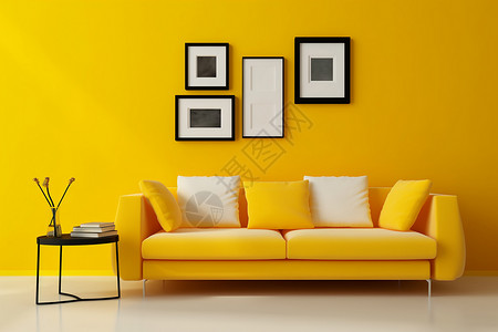 黄色系水果北欧简约家居场景设计图片