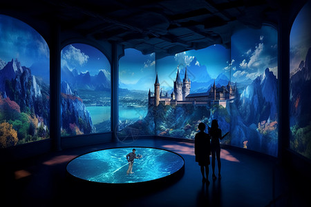 3D虚拟城堡背景图片