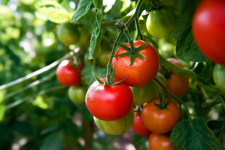 农田中生长的番茄图片