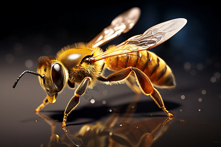 任务完成采蜜的蜜蜂背景