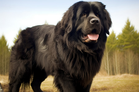 威猛的黑狗警卫獒高清图片