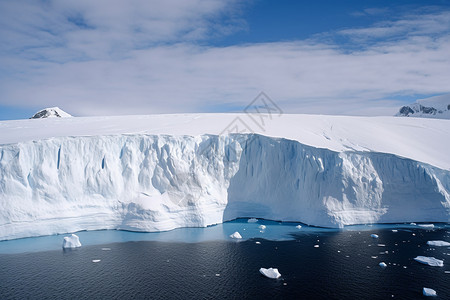 寒冷海岸线冰川冰架高清图片