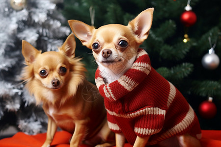 狗狗衣服可爱的两只小狗背景