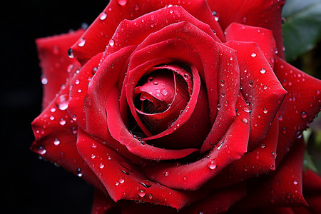 雨后的玫瑰花图片