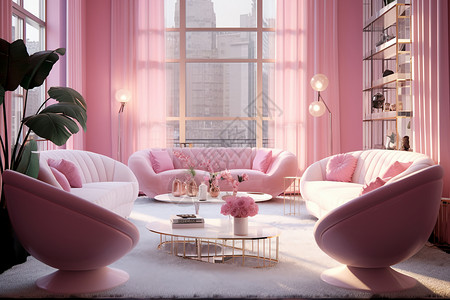 梦幻粉色的房间图片