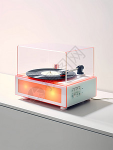 音乐灯精致的复古唱片机设计图片
