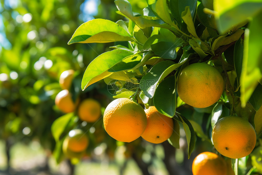 农场新鲜的柑橘图片