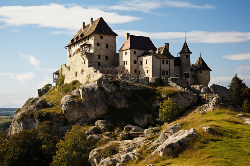 欧洲历史城堡建筑景观图片