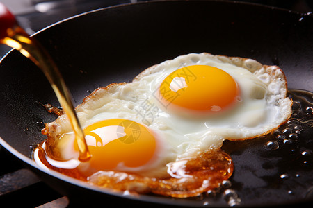油煎鸡蛋煮熟食物高清图片