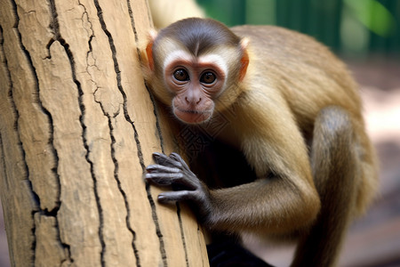 南美洲猴可爱的濒危的高清图片