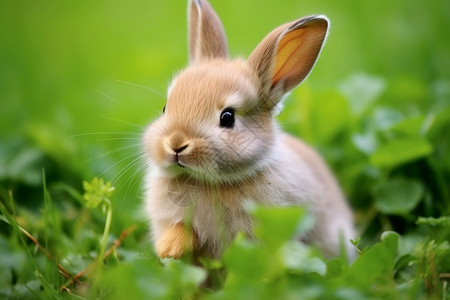 奔跑的小兔子可爱的野兔背景