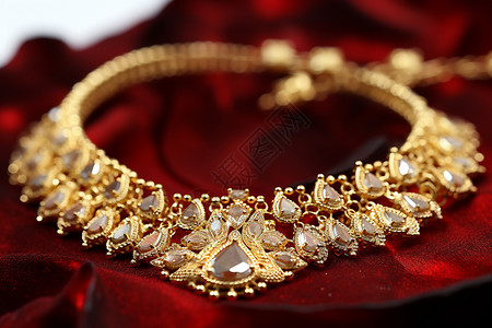奢华的钻石项链背景图片