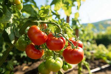 的西红柿自然成熟高清图片