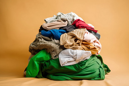 织物回收箱肮脏衣服高清图片