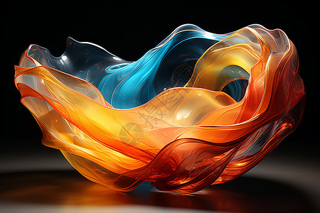 流体装饰迷人的抽象玻璃设计图片