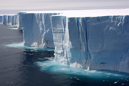 全球变暖融化的冰川背景图片