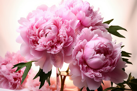 美丽的粉红牡丹花朵图片