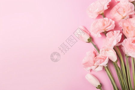 浪漫装饰的粉色花朵图片