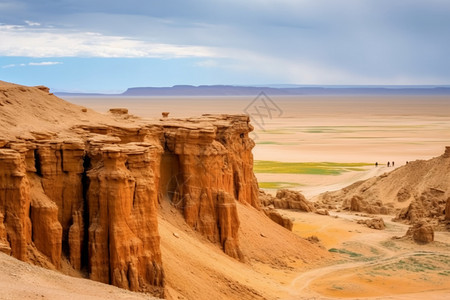 蒙古戈壁戈壁的风景名胜背景