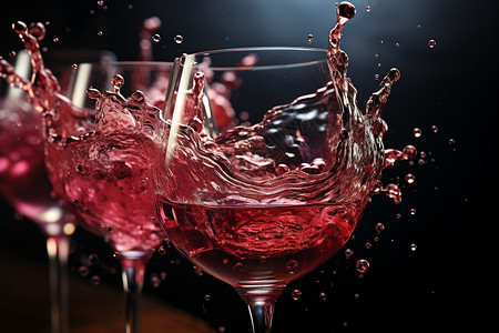 酒水饮品易拉宝飞溅的红酒艺术背景设计图片