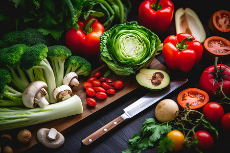 营养均衡的蔬菜图片