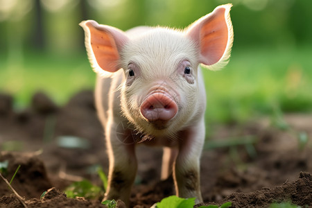 农村可爱的小猪图片