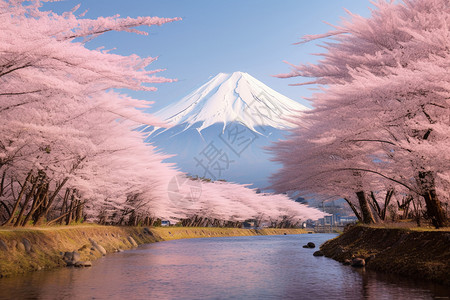 东京富士山的美丽景观图片