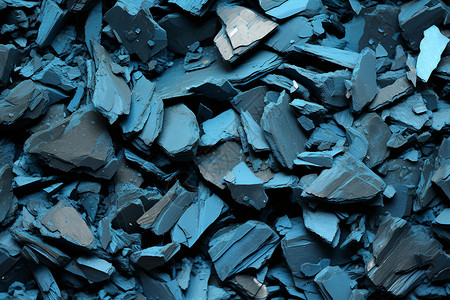 破碎的蓝色橡胶材料背景