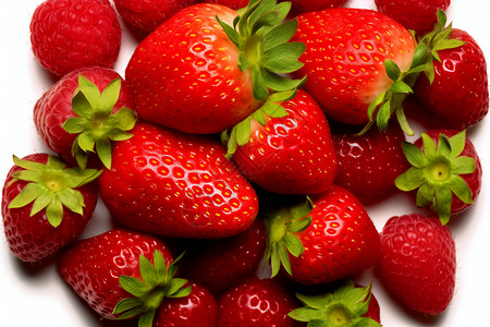 多汁的成熟草莓图片