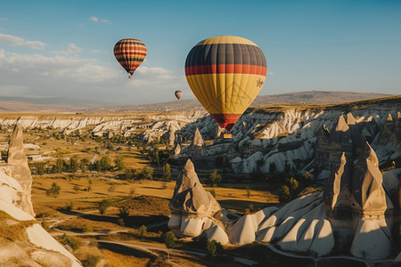 著名的土耳其热气球景观图片