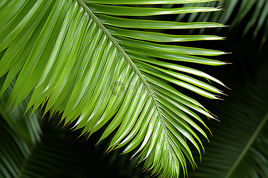 户外棕榈植物的叶子图片