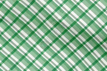 格子布料一块绿色清新的布背景