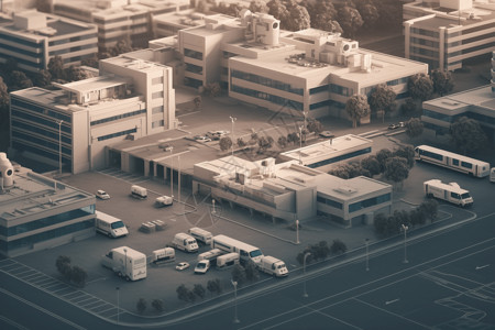 医院的停车场背景图片