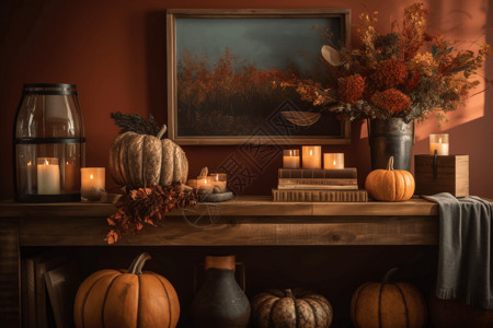 秋天里的乡下房间图片