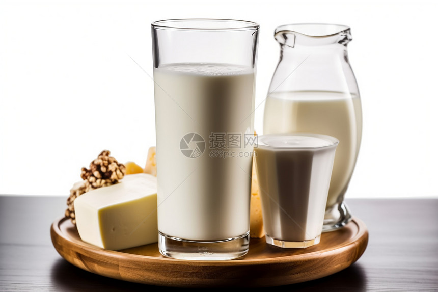 蛋白质丰富的牛奶图片