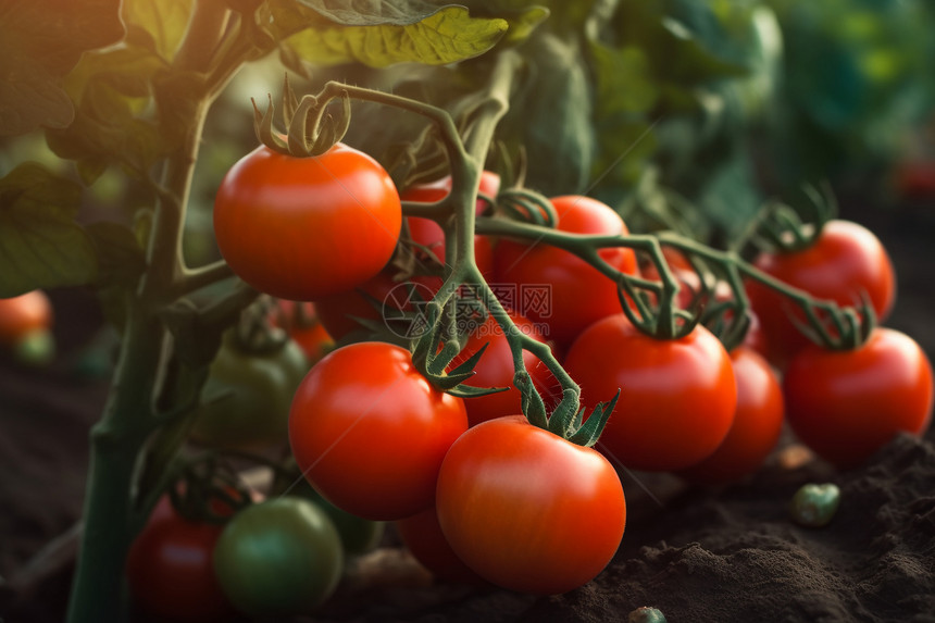 农田的西红柿图片