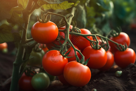 农田的西红柿图片