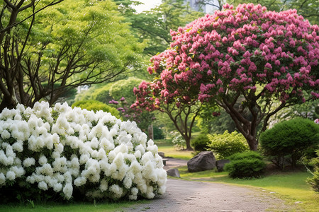 夏季公园的美丽景观图片