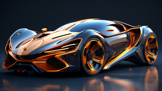 概念未来派科技感未来派跑车设计图片