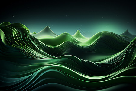 动态光照绿色抽象流体壁纸设计图片